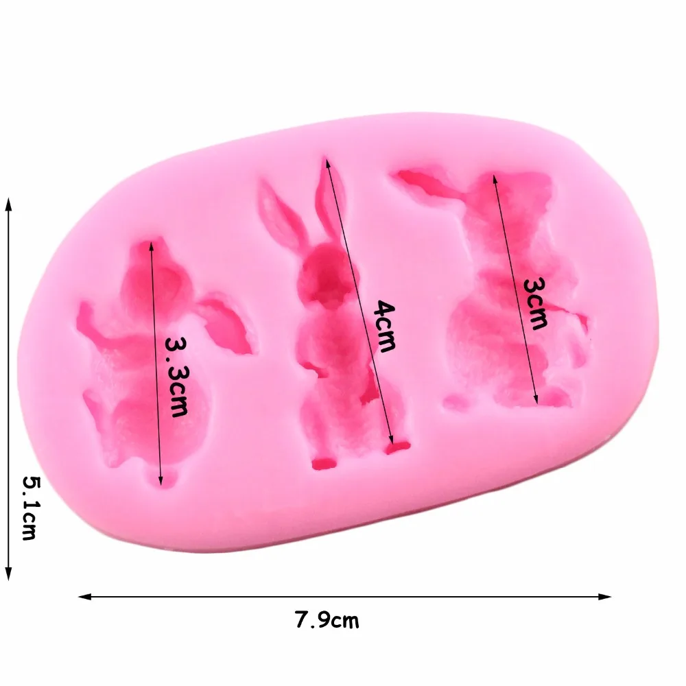 Животные кролик помадка силиконовая форма украшение инструмент шоколадная Форма торт форма для мастики Мягкая Керамика кухонные инструменты для приготовления пищи