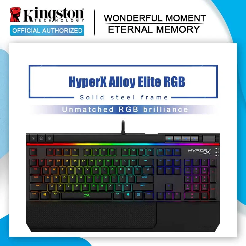 Kingston HyperX Alloy Elite Edition электронная спортивная игра механическая клавиатура зеленая ось красная ось чайная ось USB Проводная RGB подсветка