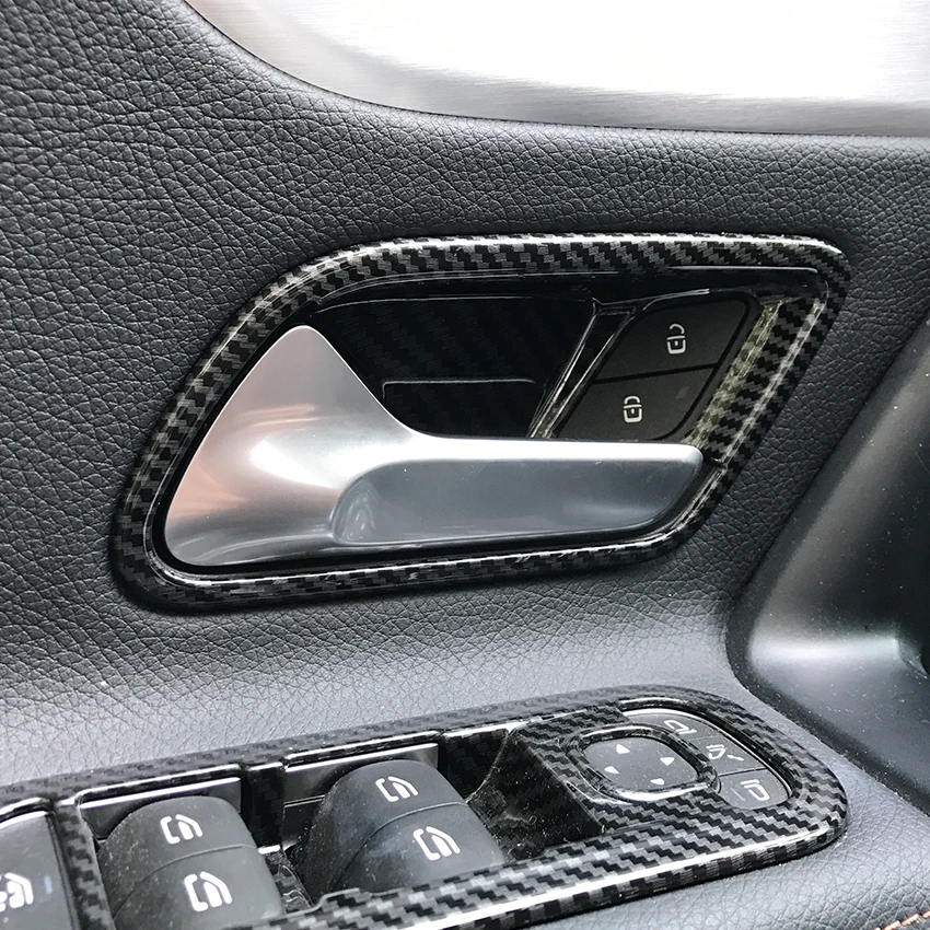 

For Mercedes Benz A CLA Class W177 C118 A180 A200 A220 CLA200 Interior Door Handle Stickers Trim Cover Accessories Car Styling