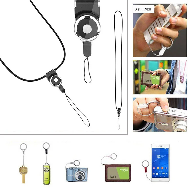 Keychain Cell Mobile Phone Camera Neck Lanyard Strap key cord neck Ring