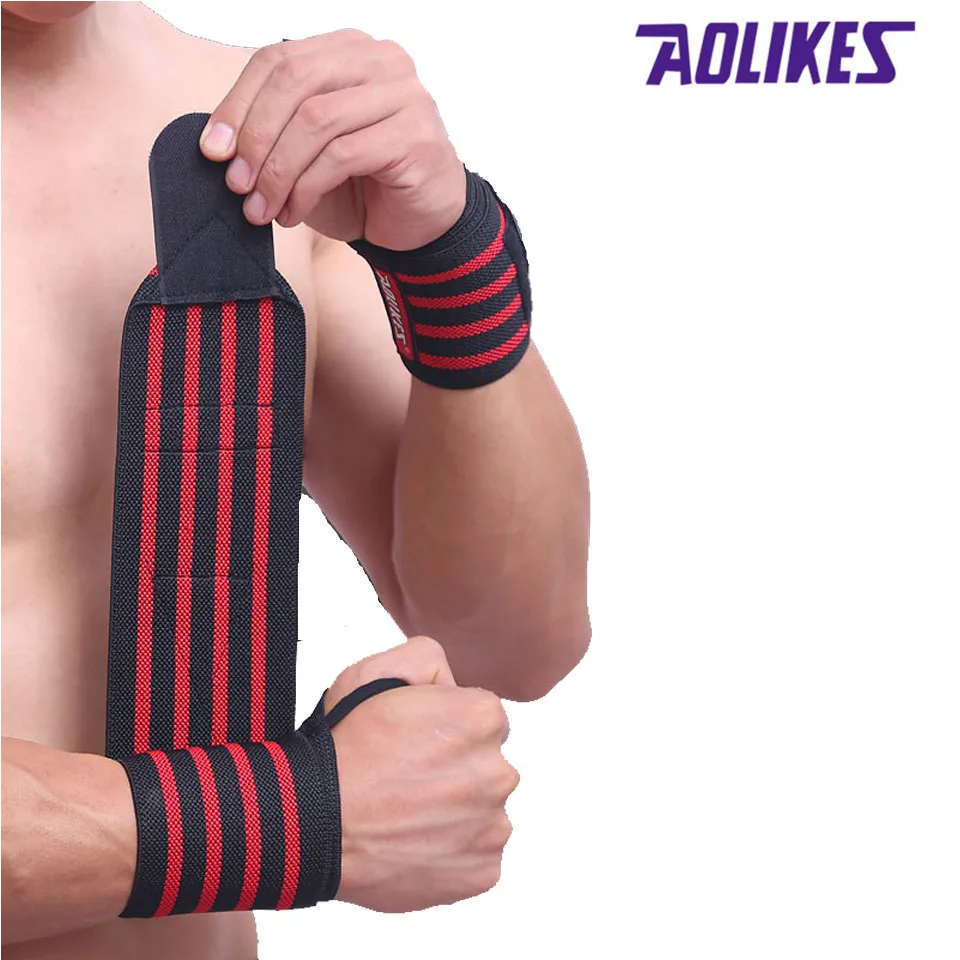 

Aolikes 1Pcs Gym Hand Wraps Wrist Strap Weight Lifting Wrist Wraps Gloves Safety Bandage Powerlifting Wrist Support Sport Wrist