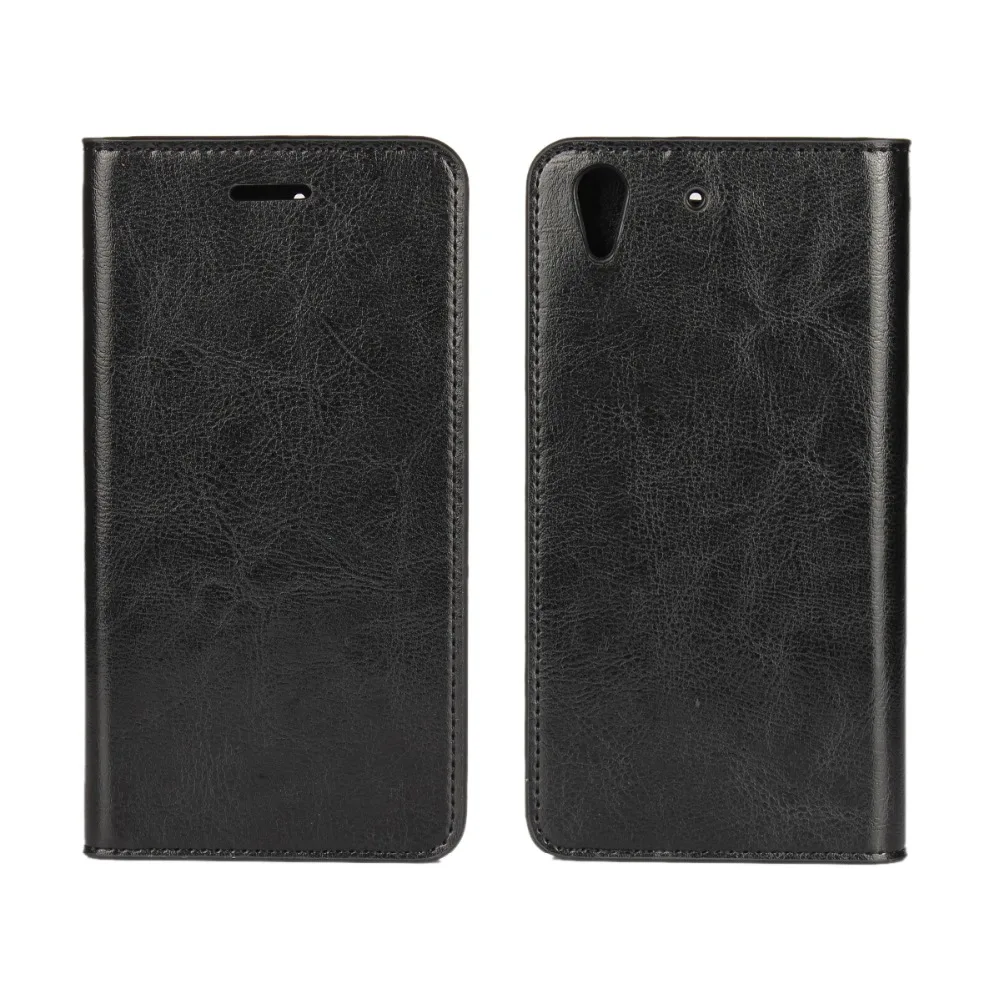 

Luxury Genuine Leather Wallet Flip Case Cover For Huawei Y6 II