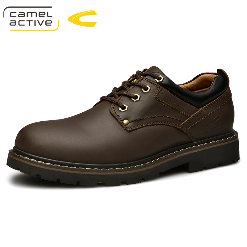 Camel Active New Men Shoes Comfortable Men Casual Shoes Handmade Outdoor Sneakers Cow Leather Men Flats Flats Walking Footwear