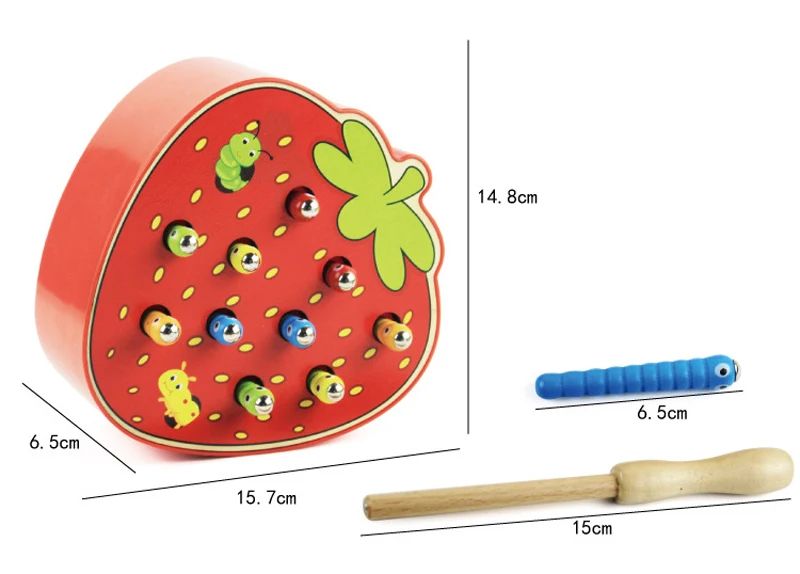 Гусеница съедает яблоко Монтессори Деревянные игрушки Детские тренировки памяти подходящая пара игра Математика ранняя образовательная интерактивная игрушка