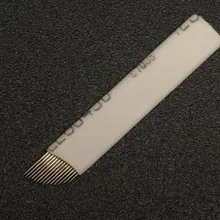 50 шт. 14 Pin для бровей татуировки Лезвия Перманентный макияж бровей вышивка Microblading иглы для микропластинки брови татуировки