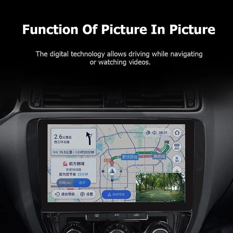 VicTsing 1080P One-way Car Recorder Navigation FHD Monitor DVR Camera ADAS Video Recorder G-sensor