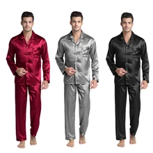 Tony& Candice Мужская шелковая пижама, набор мужских пижам, шелковая пижама, Мужская сексуальная Современная стильная мягкая уютная атласная ночная рубашка, мужская летняя