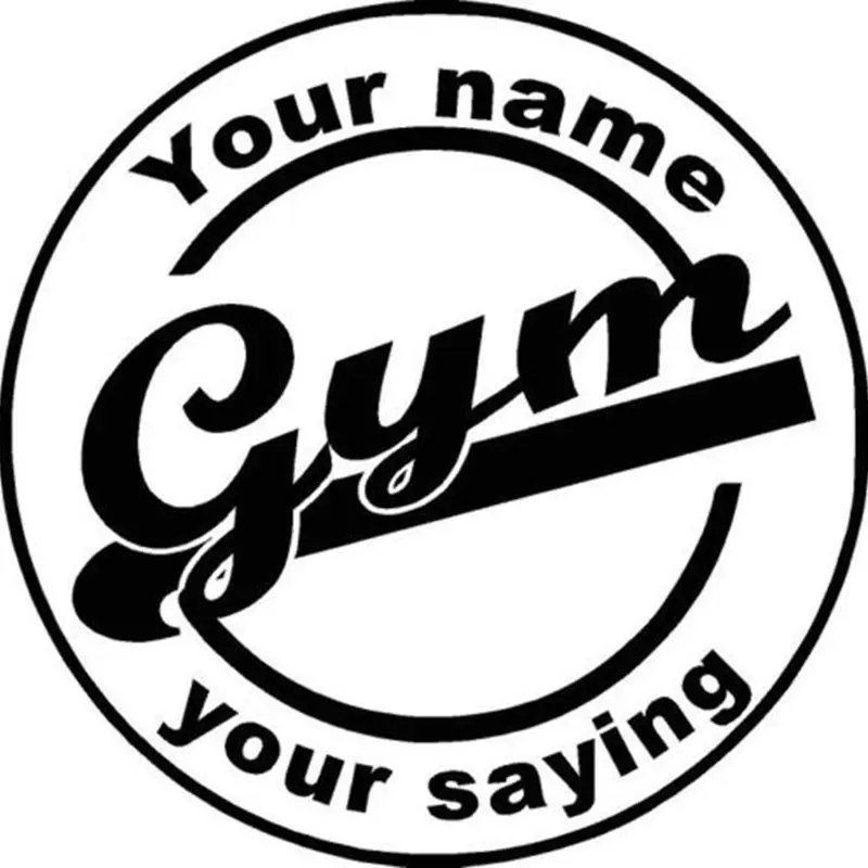 Gym Sticker Fitness Name Decal Body building Posters Vinyl Wall Decals