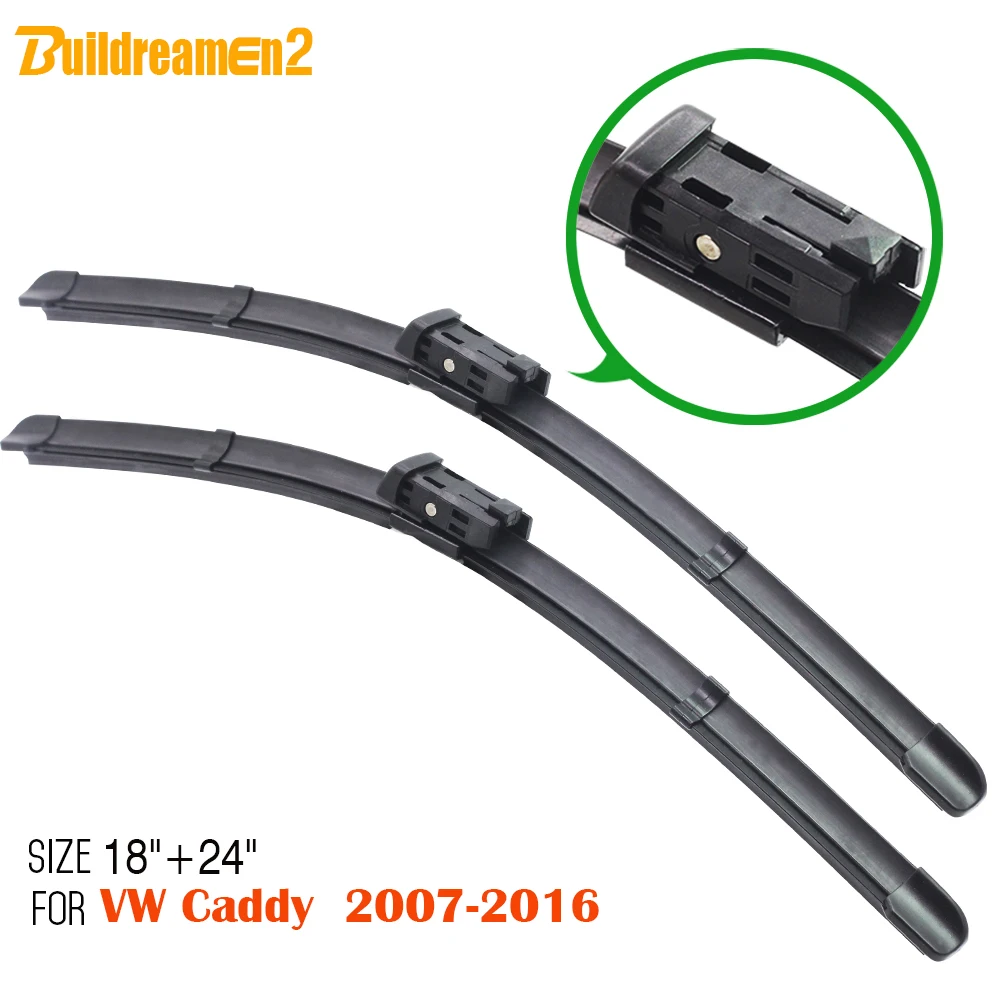 Buildreamen2 2Pcs Car Soft Rubber Frameless Windscreen Wiper Blades