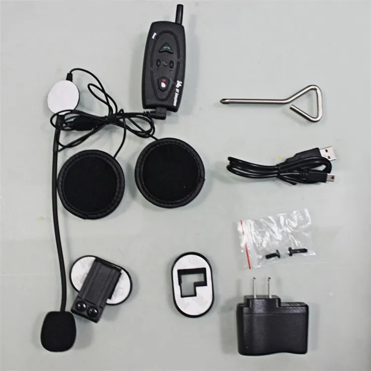 500M Wireless Bluetooth Motorcycle Helmet Intercom for 2 Riders Interphone Earphone Headset 1PcsSet (20)