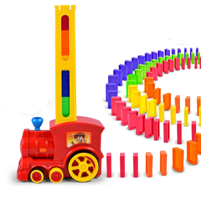 120pcs/set 60pcs/set Domino Automatic Placement block Car motorized