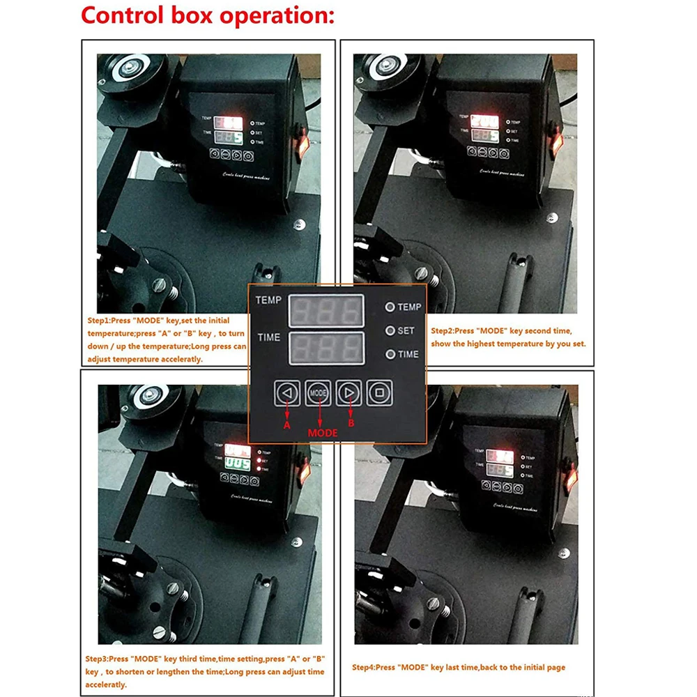 Clearance Promotion double display 30*38CM 8 in 1 Combo Heat press Machine Sublimation Printer for t shirt/mug/glass frame/phone cases 5