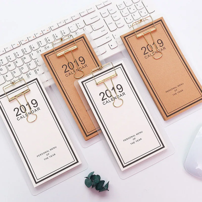 2019 прекрасный крафт настольная бумага календарь Ежедневный список | Отзывы и видеообзор