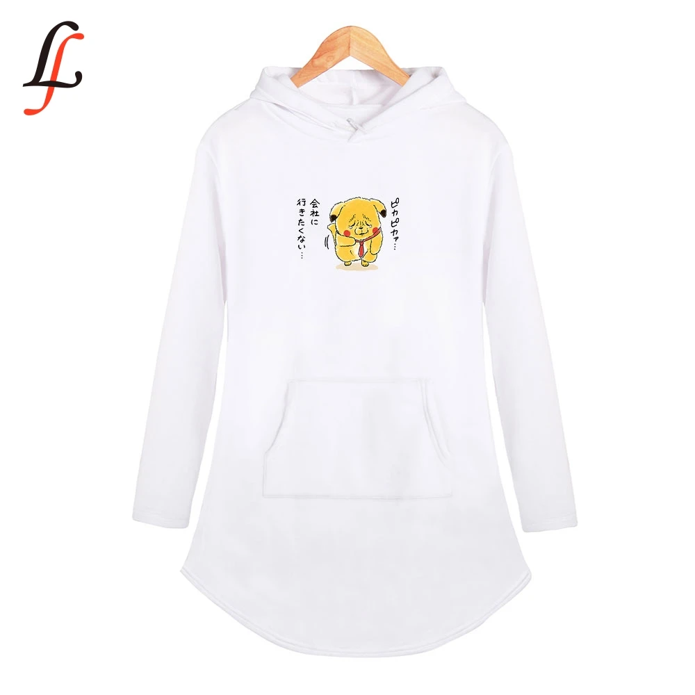Kpop Pikachu топы индивидуальное Спортивное Повседневное платье с капюшоном летняя
