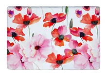 Floor Mat Watercolor Colorful Elegance Poppy Flowers Print Non-slip Rugs Carpets alfombra For Indoor Outdoor Living Room
