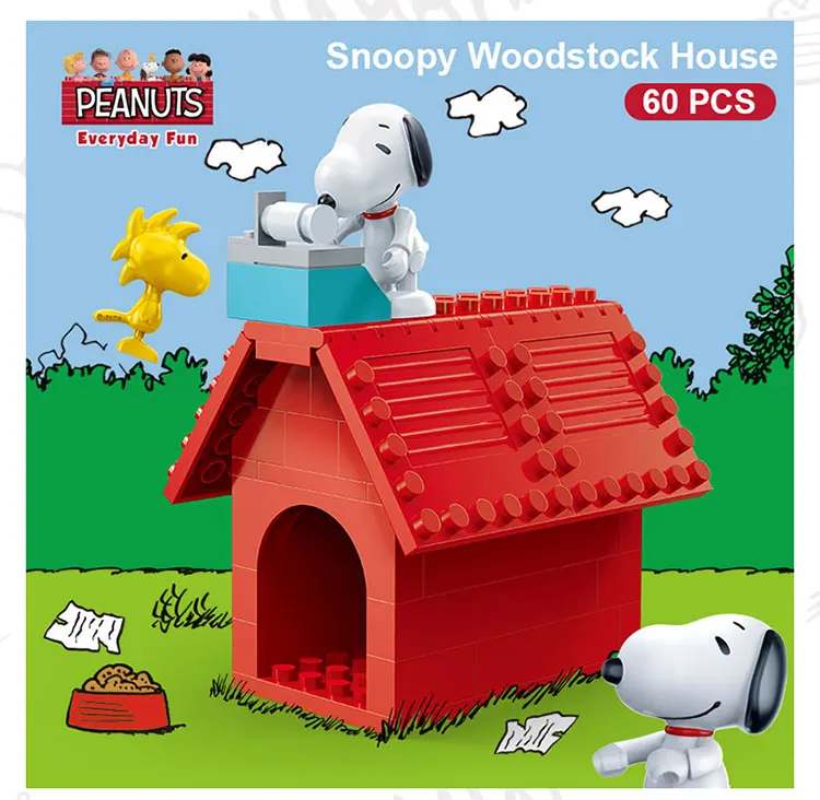 BanBao, горячая Snoopy, арахис, IP фигурка, пластиковые строительные блоки, игрушки для детей, обучающая модель, DIY Кирпичи, совместимый бренд