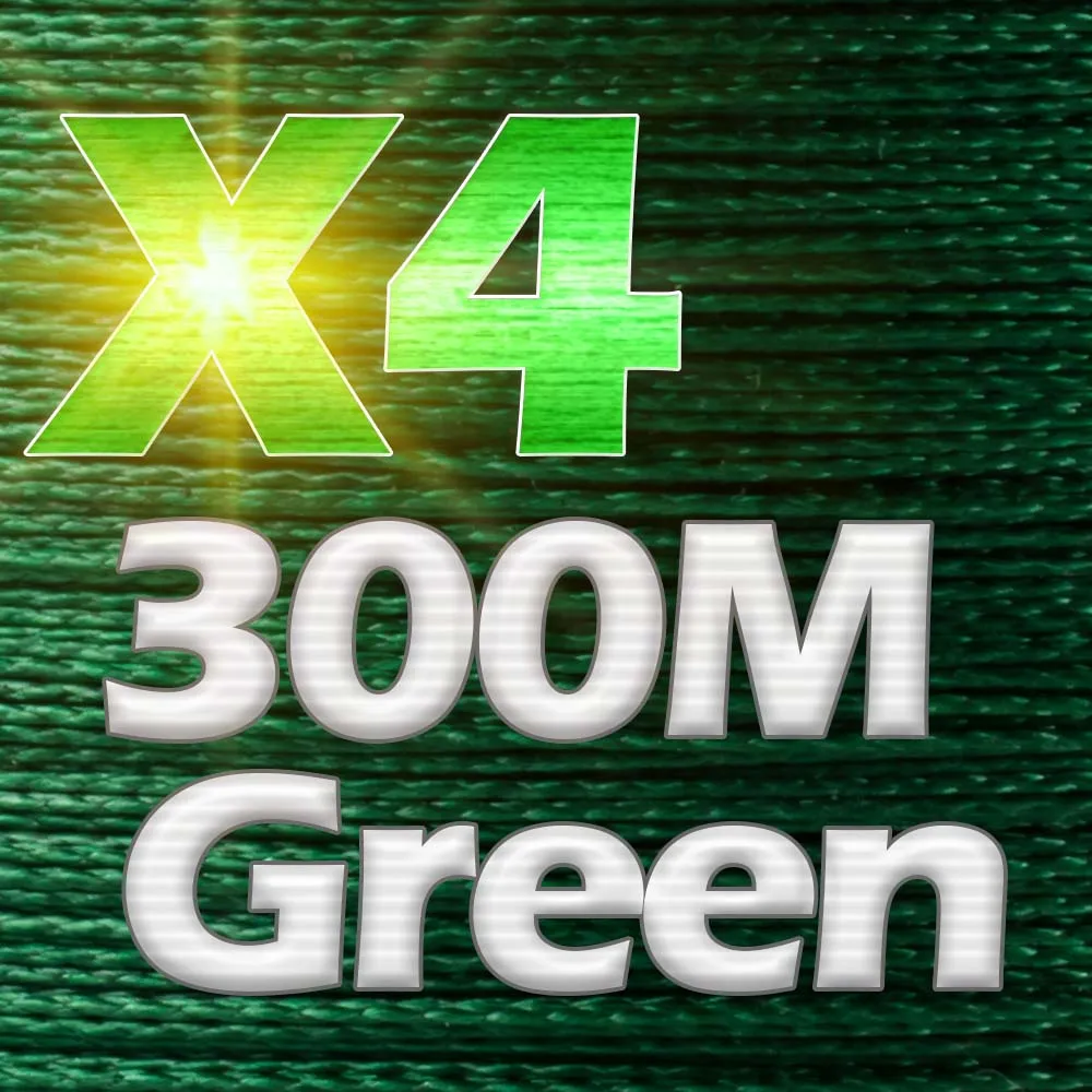 X4-300M-Green JOSBY 300 м 500 м 1000 м 4 нити 8 нитей многоцветная ПЭ плетеная проволока многофиламентная супер сильная леска Новинка - Цвет: X4-300M-Green