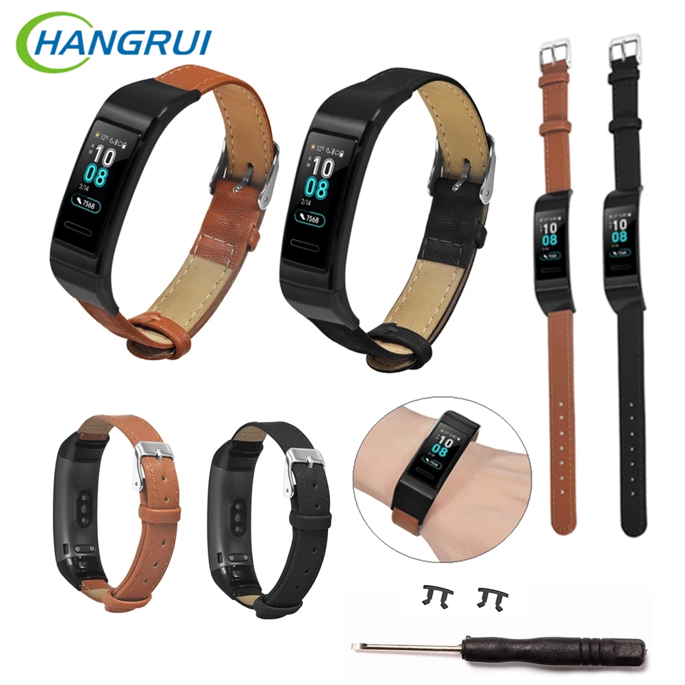 Смарт-часы, браслет, ремешок для huawei Band 3 Pro, ремешок из натуральной кожи, ремешок на запястье для huawei Band 3, сменный ремешок с инструментом
