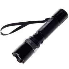 Bright Light Long Range 150 Meters font b Flashlight b font Torch Lamp Black With Power