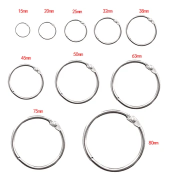 High Quality 2/3/5/10Pcs Metal Ring Binder 15 - 80mm DIY Albums Loose-leaf Book Hoops Opening Office Binding Supplie Photo Album 1