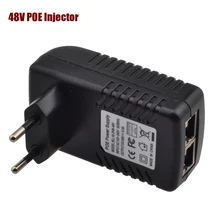 48V POE injector Ethernet CCTV Power Adapter 0.5A 24W,POE pin4/5(+),7/8(-) Compatible with IEEE802.3af for IP camera IP Phones