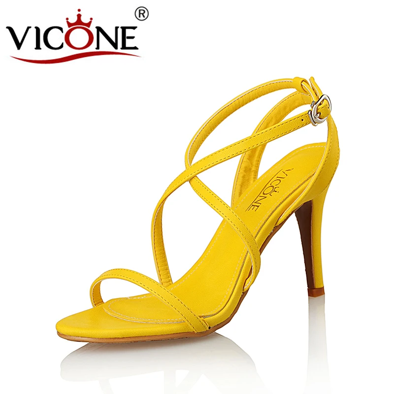 

VICONE Women Summer Pointed Toe Narrow Band Party Sweet Heels V419876