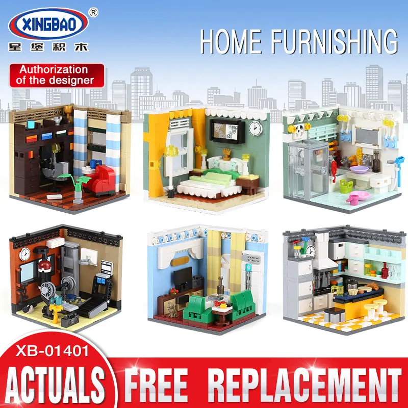 

XINGBAO 01401 Genuine 2116PCS Building Series The Living House Set Building Blocks Bricks Educational Toys As Christmas Gifts