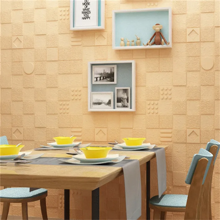 3D наклейка на кирпичную стену самоклеящаяся пена панели Обоев Наклейка для комнаты украшение кухонной стены - Цвет: D