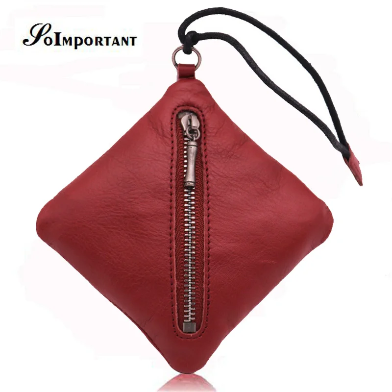 New Housekeeper Genuine Leather Women Key Holder Wallets Female Car Key