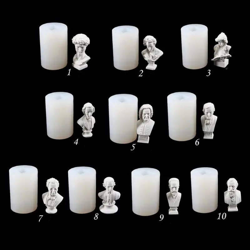 

Artists Figure David Beethoven Head Plaster Silicone Mold Resin Casting Mold DIY