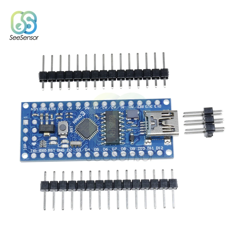 Nano V3.0 3,0 ATmega168 CH340G CH340 Mini USB UART интерфейсная плата микроконтроллер модуль 3,3 V 5V микроконтроллер для Arduino