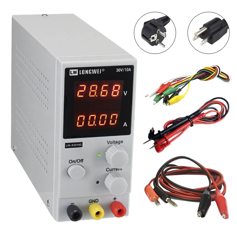 LW 3010D мини источник питания постоянного тока Регулируемый Цифровой 30 в 10 А