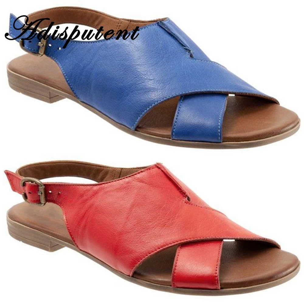 

Adisputent Women Sandals Flip Flops Flats Summer Wedges Shoes Slides Buckle Lady Casual Female Plus Size Casual Vintage Sandals
