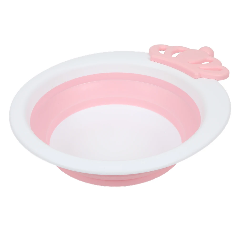 Baby Folding Wash Basin Portable Silicone Outdoor Face Foot Ass Washing