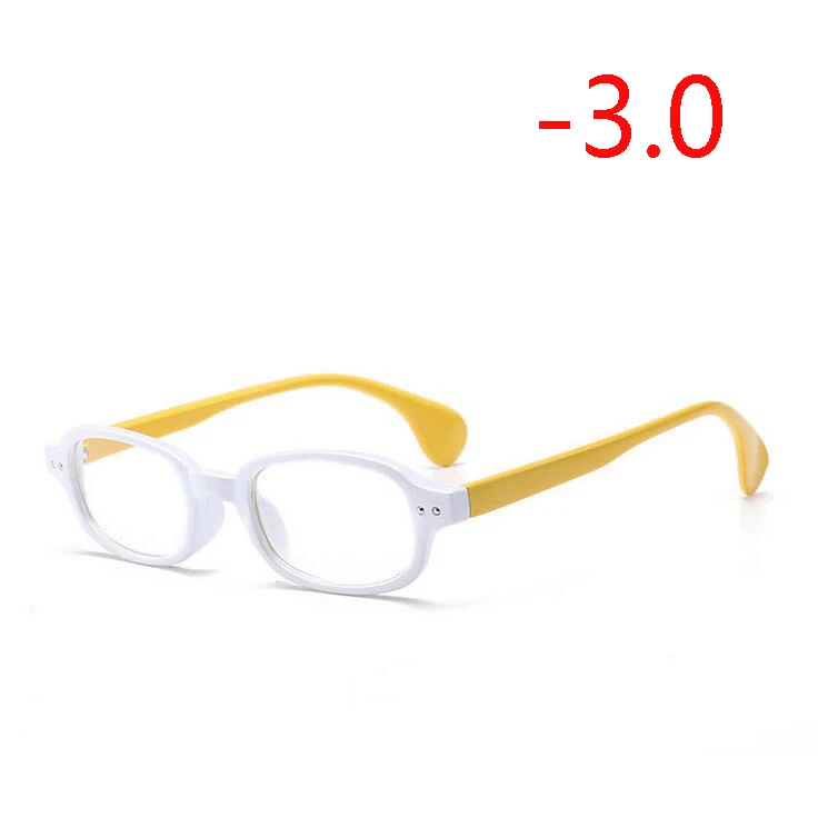 Ретро поликарбонатные квадратные очки для близорукости унисекс с заклепками близорукие диоптрийные очки-1,0-1,5-2,0-2,5-3,0-3,5-4,0 - Цвет оправы: Myopia 300