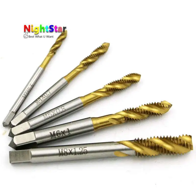 

5PCS 1SET HSS Titanium Drill Bit Set Kits Wood/Plastic/Metal Square SHANK 3 4 5 6 8mm