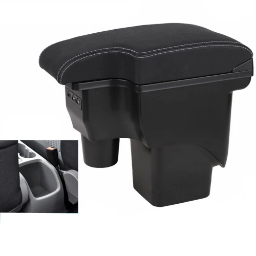 For Ford Focus 2 armrest box central Store content Storage box Ford focus armrest box - Название цвета: Black white lines