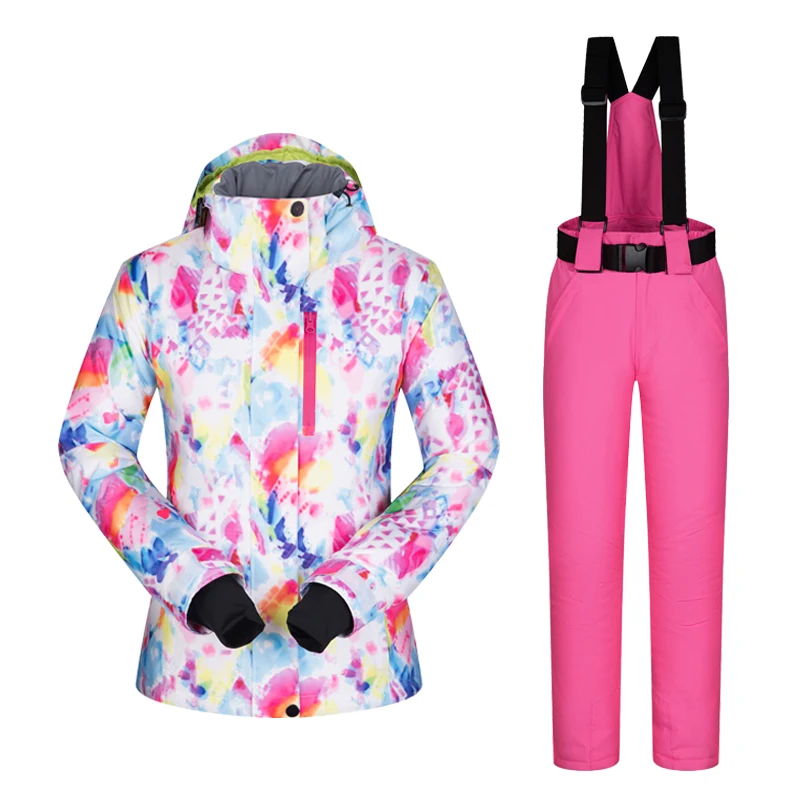 Winter Ski suit Women Brands 2018 High Quality Ski Jacket And Pants Snow Warm Waterproof Windproof Skiing And Snowboarding Suits
