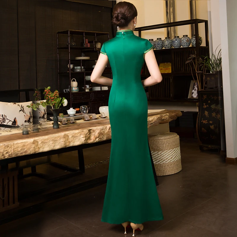 Сексуальное платье в китайском стиле; женские тонкие вечерние короткие Cheongsam; свадебное платье; роскошное свадебное платье; Qipao; модная