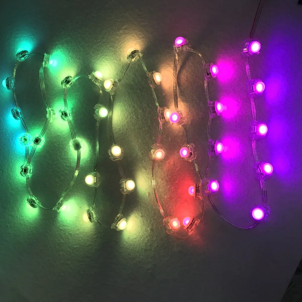 50 шт. модуль пикселей WS2811 5050 SMD 5 см в пост. Тока 20 мм прозрачный провод матовая
