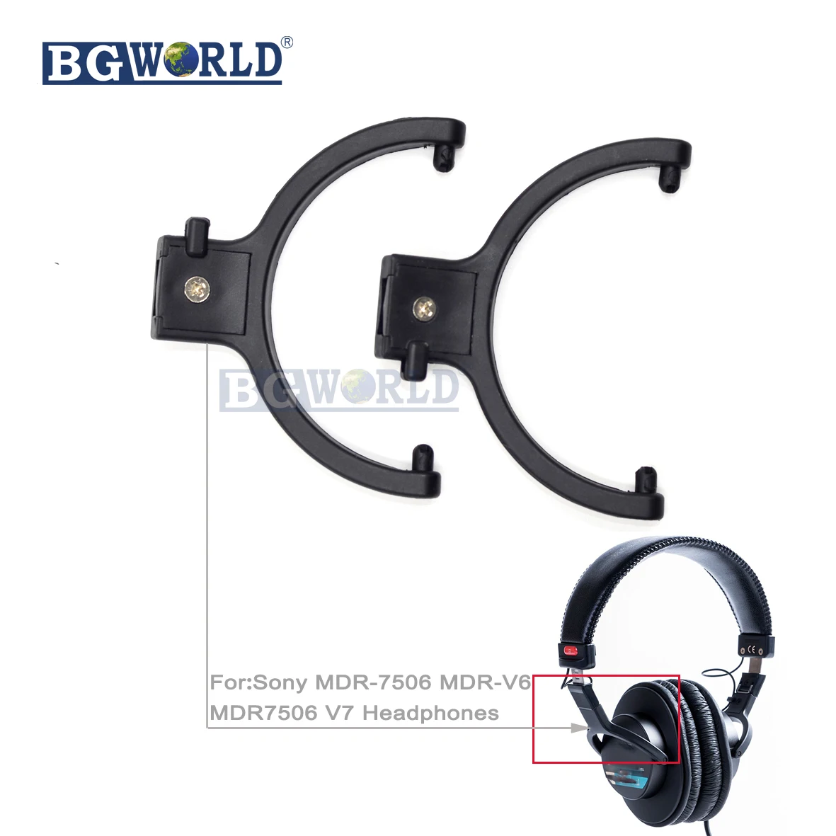 BGWORLD вешалка крюк пластиковый разъем для sony MDR-7506 MDR-V6 MDR 7506 V7 наушники крючок для динамика запасные части