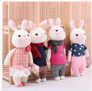 

2015 new 35cm Lovely Stuffed Cloth Doll Plush Toy  Rabbit Doll For Christmas Girl Free shipping