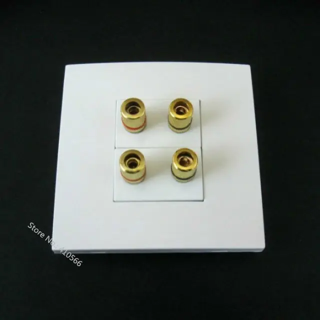 

Wall Socket Plate For 5.1 Home Theater Sound System Speaker Terminal Banana Connectors Plug 86x86mm Free Shipping