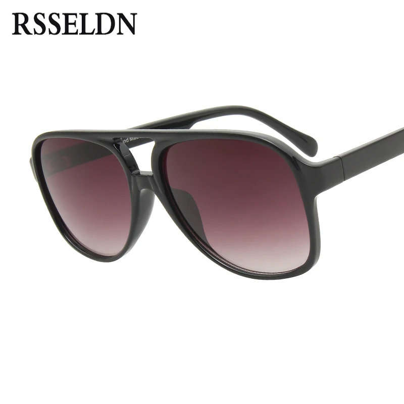 

RSSELDN Pilot Sunglasses Women Vintage Oversized Sun glasses Brand Designer Oval Sunglasses Men Top Fashion Eyewear Lunette