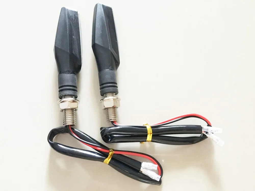 2pcs Motorcycle Turn Signal Light LED Flowing Water Amber Blinkers Flexible Bendable Indicator Flashers Lamp for Honda Yamaha  (4)