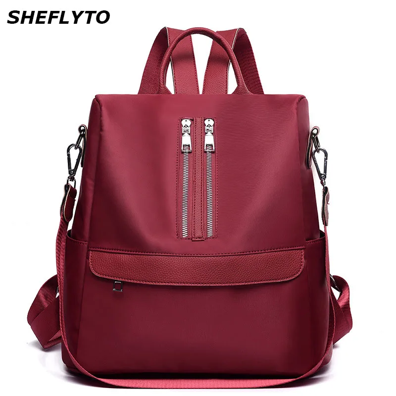 

New Design Oxford Backpacks Women Solid Color School Bags for Teenager Girl School Backpack Female Travel Shoulder Bag Rucksack