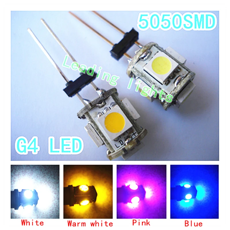 2 x G4 5050SMD светодиодный холодный белый теплый DC12V автомобильный лодочный купольный