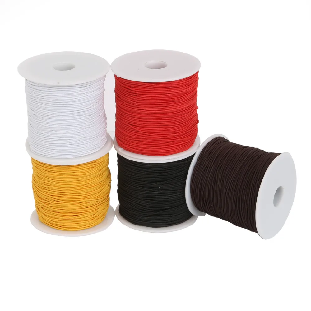 

Dia 0.8/1.2/1.5mm Round Elastic Cord Beading Stretch Thread/String/Rope for DIY Jewelry Making Necklace Bracelet Material Supply