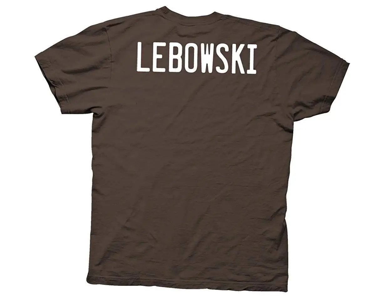 كبير Lebowski الحضرية Achievers البولينج فريق LA الكبار البني تي شيرت بارد عارضة فخر t قميص الرجال للجنسين الأزياء التي شيرت