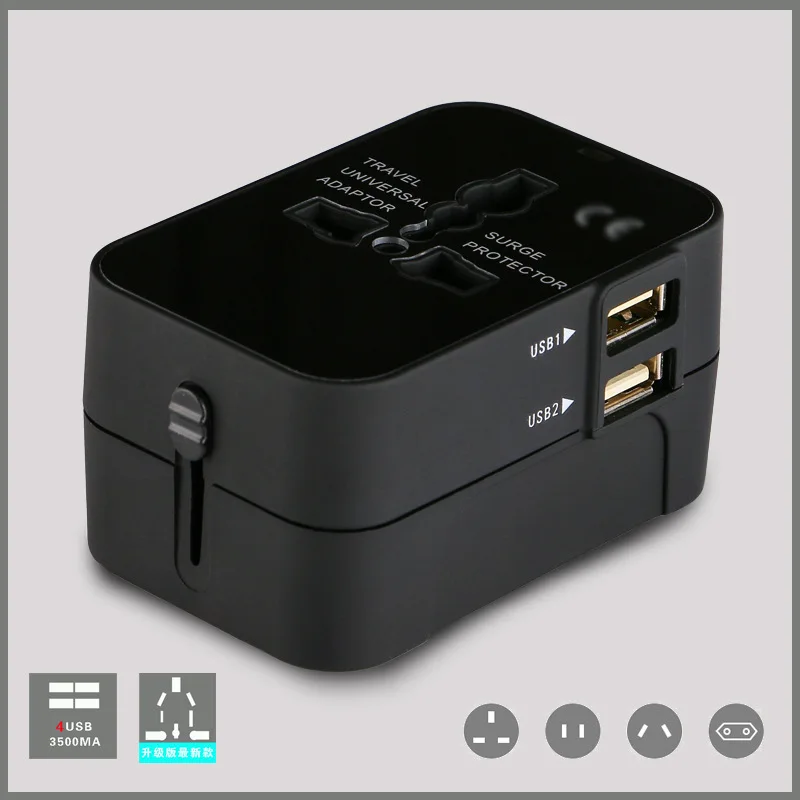 

Multi-function Travel Adaptor Universal Adaptor Multi-Country EU UK US USB FR JP CN AU